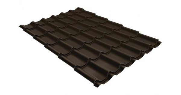 Металлочерепица классик 0,5 Satin RR 32 темно-коричневый купить в Санкт-Петербурге