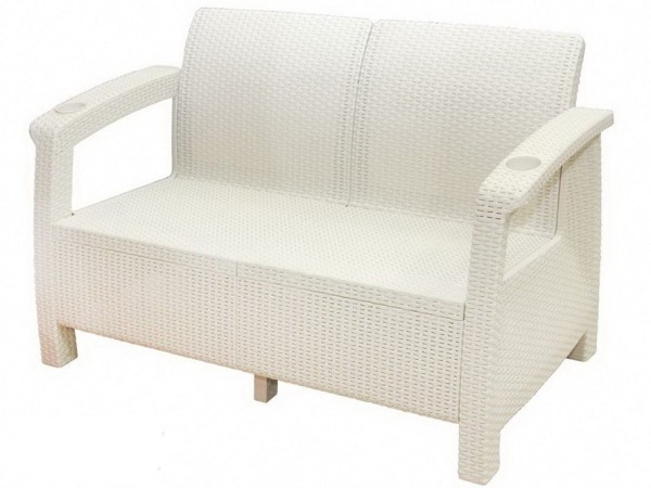 Двухместный диван Yalta Sofa Seаt белый купить в Санкт-Петербурге