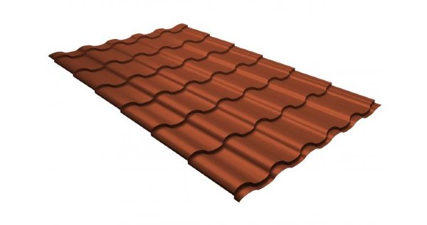 Металлочерепица кредо GL 0,5 GreenСoat Pural RR 750 кирпично-красный (RAL 8004 терракота) купить в Санкт-Петербурге