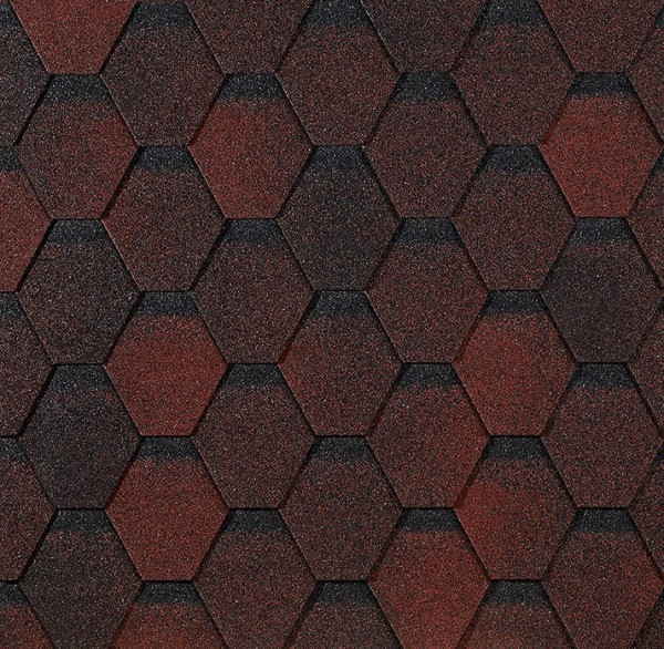 Гибкая черепица EURASIA Docke, Коллекция ШЕСТИГРАННИК Красный купить в Санкт-Петербурге