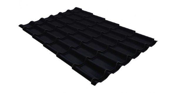 Металлочерепица классик GL 0,5 Velur20 RAL 9005 черный купить в Санкт-Петербурге