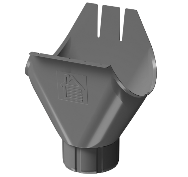 Воронка желоба D125 Döcke STAL PREMIUM Графит, (RAL 7024) купить в Санкт-Петербурге