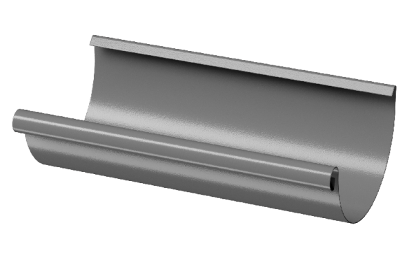 Желоб полукруглый D125 3 м Döcke STAL PREMIUM Графит, (RAL 7024) купить в Санкт-Петербурге