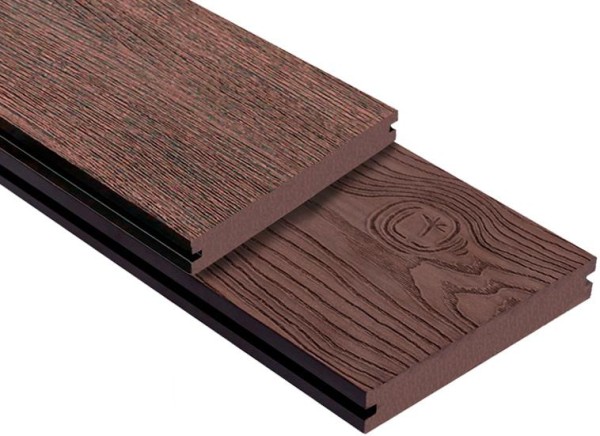 Террасная доска ДПК Outdoor 3D полнотелая STORM/OCEAN BROWN коричневая микс купить в Санкт-Петербурге