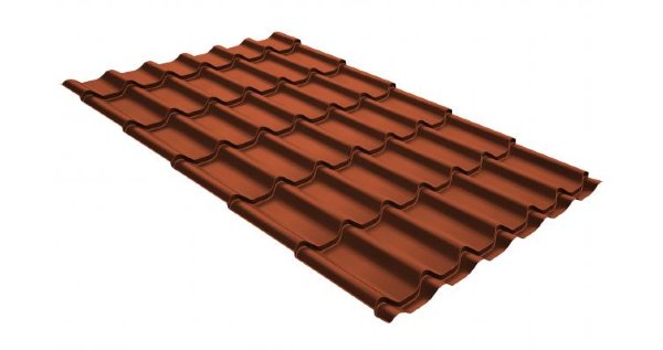 Металлочерепица классик GL 0,5 GreenCoat Pural RR 750 кирпично-красный (RAL 8004 терракота) купить в Санкт-Петербурге