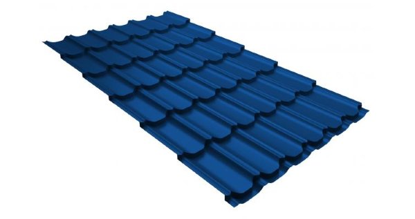 Металлочерепица квинта плюс GL 0,5 Satin RAL 5005 сигнальный синий купить в Санкт-Петербурге