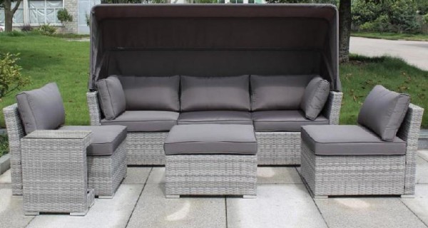 Диван-Трансформер AFINA плетеный из иск. ротанга AFM-320G Grey купить в Санкт-Петербурге