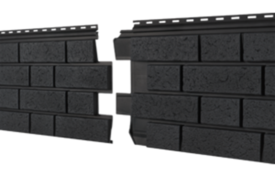 Фасадная панель Ю-пласт Стоун Хаус S-Lock Клинкер Нордик Графитовый купить в Санкт-Петербурге