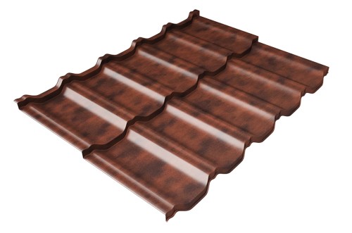 Металлочерепица модульная Квинта Uno Grand Line c 3D резом 0,45 Safari Twincolor Brown купить в Санкт-Петербурге