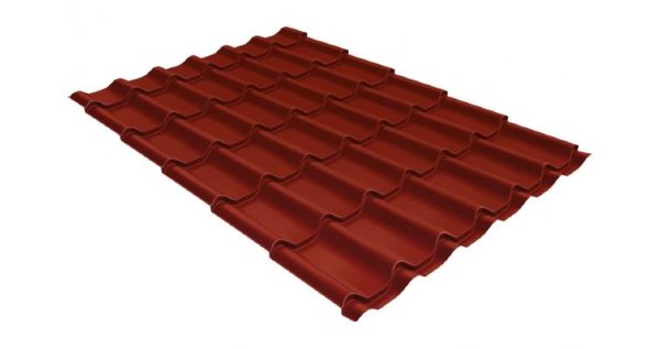 Металлочерепица классик GL 0,5 Velur20 RAL 3009 оксидно-красный купить в Санкт-Петербурге