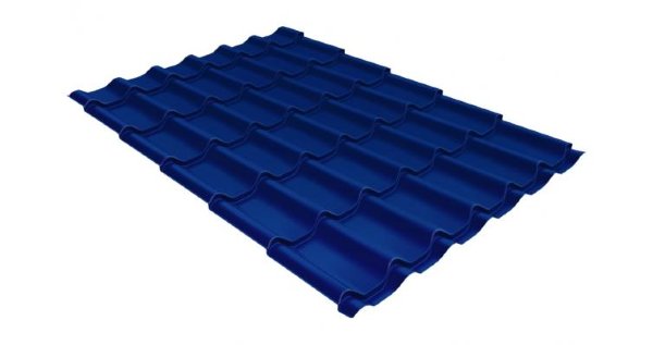 Металлочерепица классик 0,5 Satin RAL 5005 сигнальный синий купить в Санкт-Петербурге