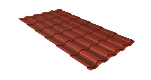 Металлочерепица кредо GL 0,5 Velur20 RAL 8004 терракота купить в Санкт-Петербурге