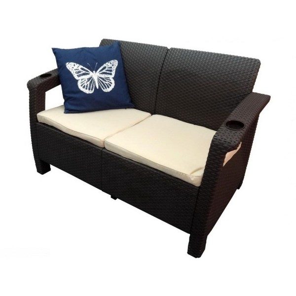 Двухместный диван Yalta Sofa Seаt венге купить в Санкт-Петербурге
