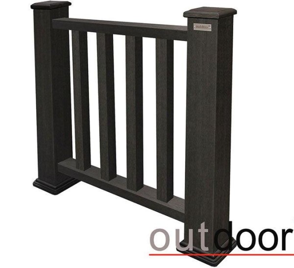 Ограждение из ДПК Outdoor Классик 3D STORM чёрный купить в Санкт-Петербурге