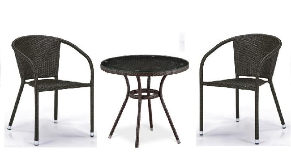 Комплект плетеной мебели AFINA из иск. ротанга Асоль-7 T282ANT/Y137C-W53 Brown 2Pcs купить в Санкт-Петербурге