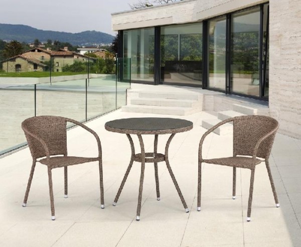 Комплект плетеной мебели AFINA из иск. ротанга T282ANT/Y137C-W56 Light Brown 2Pcs купить в Санкт-Петербурге