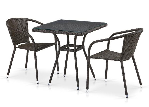 Комплект плетеной мебели AFINA из иск. ротанга T282BNT/Y137C-W53 Brown 2Pcs купить в Санкт-Петербурге