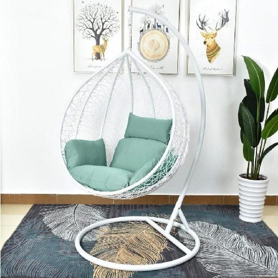 Кресло Подвесное из искусственного ротанга AFM-168A-L White/Green купить в Санкт-Петербурге