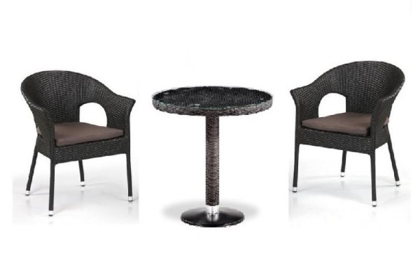 Комплект плетеной мебели AFINA из иск. ротанга T601/Y79A-W53 Brown 2Pcs купить в Санкт-Петербурге