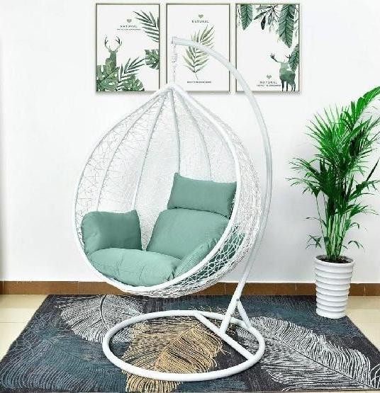 Кресло Подвесное из искусственного ротанга AFM-168A-XL White/Green купить в Санкт-Петербурге