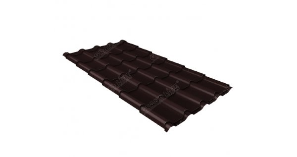 Металлочерепица камея 0,5 Satin RAL 8017 шоколад купить в Санкт-Петербурге