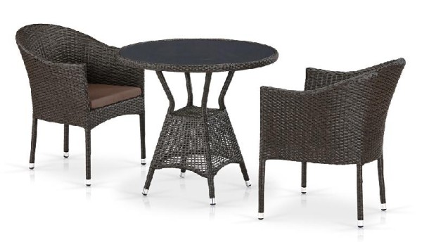 Комплект плетеной мебели AFINA из иск. ротанга T707ANS/Y350-W53 Brown 2Pcs купить в Санкт-Петербурге