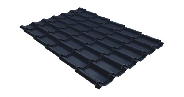 Металлочерепица классик 0,5 Satin RAL 7024 мокрый асфальт купить в Санкт-Петербурге