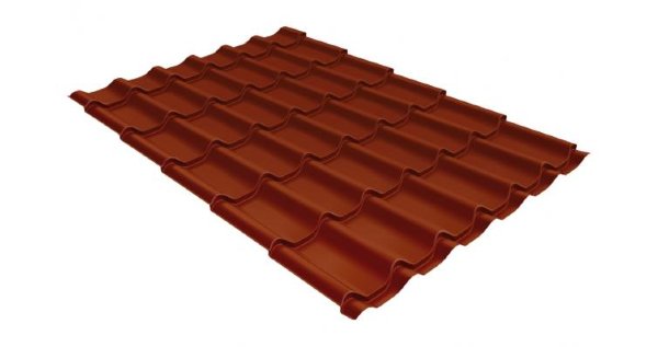 Металлочерепица классик 0,5 Satin RAL 8004 терракота купить в Санкт-Петербурге