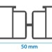 Лага алюминиевая KRONEX 50x25x3000 мм несущая купить в Санкт-Петербурге