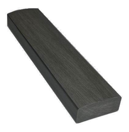 Лавочный брус Ecodecking Некст полнотелый брашированный 70х35 графит купить в Санкт-Петербурге