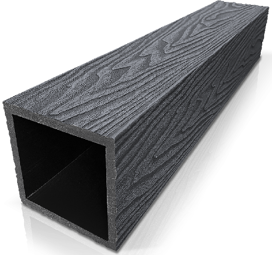 Столб ДПК 3D GardenParkett фактура дерева Графит купить в Санкт-Петербурге