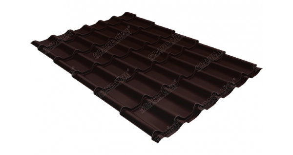 Металлочерепица классик GL 0,5 Quarzit RAL 8017 шоколад Metallic купить в Санкт-Петербурге