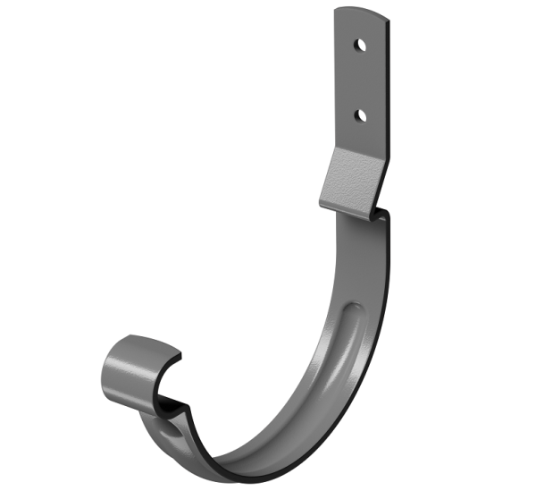 Карнизный крюк короткий (гнутый) D125 Döcke STAL PREMIUM Графит, (RAL 7024) купить в Санкт-Петербурге