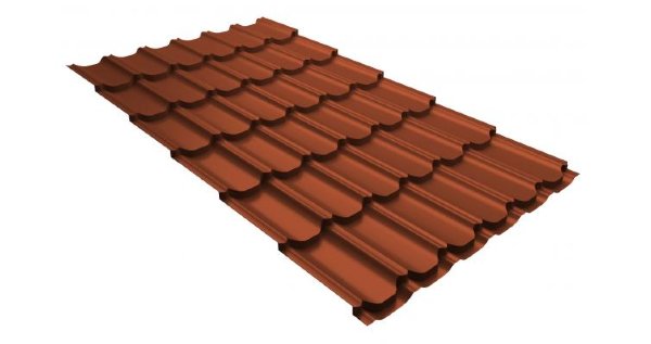 Металлочерепица квинта плюс 0,5 GreenCoat Pural RR 750 кирпично-красный (RAL 8004 терракота) купить в Санкт-Петербурге